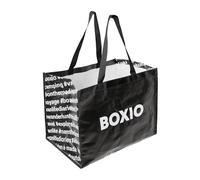BOXIO - BAG: perfetto come contenitore per il trasporto, bottiglie di pegno e altro ancora - Borsa per la spesa versatile in nero per la spiaggia, la spesa e la conservazione - Borsa robusta per ogni