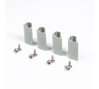 BOXIO - Fisso: 4 X clip di fissaggio per WC, Wash, Solo o SoloUp - mantiene Eurobox al sicuro sul pavimento - non scivolano in auto, barca o camper (verde salvia)