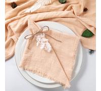BOXIZ 50pcs Natale Verde Garza tovagliolo di Cotone Riutilizzabile Asciugamano da tè Festa di Nozze Decorazione della tavola retrò sbavature tovaglioli 42x42cm.