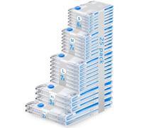 BoxLegend 25 Pezzi Sacchetti Sottovuoto Vestiti, Sacchi Sottovuoto 2 Jumbo + 3 Extra Grandi + 7 Grandi + 7 Medi + 6 Piccoli Sacchetti Salvaspazio Perfetti per Viaggi e Conservazione Piumoni Buste