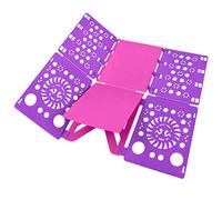 BoxLegend Piega Magliette V3 Piega Camicie Adulti e Bambini Abbigliamento Veloce e Conveniente per Piegare Magliette,Viola Rosa