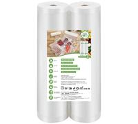 BoxLegend Rotolo Sottovuoto Alimenti, 20x600cm, 2 Rotoli per Tutte le Macchine Sottovuoto e Sottovuoto per Alimenti, Senza BPA, Resistenti Alla Cottura e Sacchetti per Congelatore