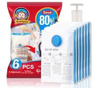 BoxLegend Sacchetti Sottovuoto Vestiti 6 Pezzi 70x50cm Sacco Sottovuoto Buste Sottovuoto Salvaspazio per Abbigliamento Piumini Biancheria da Letto Peluche Giocattoli Cuscino Coperte, 1 Pompa USB