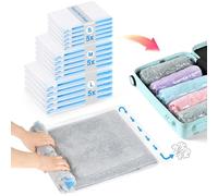 BoxLegend Sacchetti Sottovuoto Vestiti Viaggio 15 pezzi, Kit Sottovuoto da Viaggio, 5 Grandi (50 x 70cm) + 5 Medi (40 x 60cm) + 5 Piccoli (35 x 50cm), Buste Sacchi Sottovuoto da Viaggio per Valigia