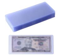 BOXOB 15pz Custodie Trasparenti per Banconote un Dollaro, 17,5x7,5 cm in Plastica Rigida Trasparente Custodia Protettiva Banconote da un Dollaro per Collezionisti