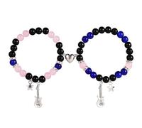 BOXOB 2 Pezzi Braccialetti TV Girl, Bracciale Magnetico Coppia Bracciali Magnetici d'Amore Ciondoli per Bracciale Ragazza TV Migliori Braccialetti Dell'Amicizia per Compleanno Matrimonio Regalo