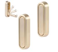 BOXOB 2 Pezzi Ganci da Parete Pieghevoli Dorati, Ganci da Parete Pieghevoli in Oro Spazzolato per Appendere Accappatoi Cappotti Asciugamani Vestiti Zaini Cappelli Chiavi (Angolo Arrotondato)