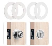 BOXOB 2 Pezzi Piastre di Supporto per Manopola della Porta Versione Rotonda, Piastra di Rinforzo Manico della Porta per Riparazione Piastra Posteriore