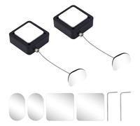 BOXOB 2 Pz Lucchetti Retrattili per Telecomando, Guinzaglio di Sicurezza Regolabile da 2 m Telecomandi TV Controller di Gioco Perfetti per Showroom Ufficio Casa