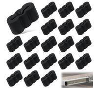 BOXOB 20 Pz Paraurti Scorrevole per Cassetti, Fermi Terminali in Gomma Flessibili ed Elastici per Pannelli Posteriori Delle Guide dei Cassetti Parti di Ricambio Pratiche Mobili (Nero)