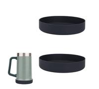 BOXOB 2pz Calza Silicone per Stanley The Big Grip Beer Stein, Anti-Graffio Protezione Fondo Bicchiere Senza BPA Accessori per Manicotti da Birra Tumbler & Borracce (Nero)