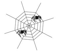BOXOB 3 Pezzi Decorazione di Halloween a Forma Ragnatela, Decorazione Gigante a Forma Ragnatela Nera con 2 Grandi Ragni Pelosi per la Casa Stregata in Giardino Decorazioni per Feste di Halloween