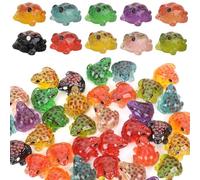 BOXOB 40pz Rana Luminosa Resina, 10 Colori Piccole Rane che si Illuminano al Buio Micro Rospi Figurine di Animali Accessori Decorativi per Giardini in Vaso Decorazioni Fai Da Te