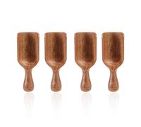 BOXOB 4pz Cucchiaini da Caffè in Legno, Cucchiaini Caffè Multiuso Cucchiai Dosatori per Granuli di Sale da Bagno Utensili Cucina