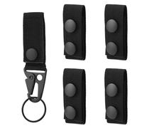 BOXOB 4pz Fermacinture per Cintura di Servizio, Nylon Doppi Bottoni Automatici in Porta Cintura con 1 Gancio Ideale per Appendere Chiavi Walkie-Talkie Agenti di Polizia Accessori Attrezzature