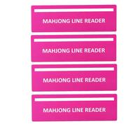 BOXOB 4pz Lettore di Linee Mahjong, 15,5x5 cm Guida Luminosa per Trovare le Regole del Mahjong per Principianti Mamme e Donne (Rosa Brillante)