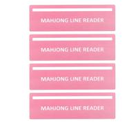 BOXOB 4pz Lettore di Linee Mahjong, 15,5x5 cm Guida Luminosa per Trovare le Regole del Mahjong per Principianti Mamme e Donne (Rosa Chiaro)