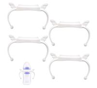 BOXOB 4pz Manici per Lansinoh Biberon, Portabiberon Ergonomici Compatibili con Lansinoh da 5oz e 8oz Biberon per Neonati, Senza BPA (Bianco)