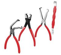 BOXOB 4pz Set di Pinza Scollegamento Elettrico per Uso Automobilistico, Dritte e Angolate a 60°Pinze per Connettori Auto Impugnatura Antiscivolo Iniettori di Carburante Candele e Sensori