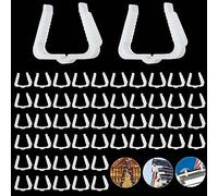 BOXOB 50 Pezzi Ganci Appendi Luce Natalizi, Plastica Clip per Luci Natalizie Clip per Fascia Clip per Luci per Stringhe Esterne Appendini per Luci Natalizie per Esterni Fascia Ponte