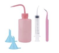 BOXOB 5pz Forniture per Bicchieri Sfere di Neve, Kit Fai da te Bicchieri Sfere Neve Include Flacone di Plastica Siringa Pinzette e Imbuto Snow Globe Tumbler Supplies per Fai da Te