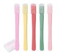 BOXOB 5pz Spazzola per Palpebre con Silicone Morbido, Spazzola Scrub del Margine Palpebrale Strumento Eyelid Brush per Palpebre Sensibili Rimuove Detriti Sporco Olio Occhi Secchi Alleviando