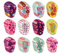 BOXOB 60pz Bende Colorate Gli Occhi per Bambini, Non Tessuto Monouso Traspiranti Design Divertenti Bende Adesive Gli-Occhi per Bambini Ragazze Ragazzi Occhi Pigri e Blocco della Luce (12 Stili)