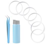 BOXOB 6pz Guarnizione di Ricambio per Hydro Flask Bocca Larga Coperchio Flip, Guarnizione in Silicone O-Ring Impermeabile Tappi con Pinzette per Bottiglie 12/16/24/32/40oz