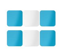 BOXOB 6pz Piastra Metallo Adesiva, Metallo Strisce Magnetiche di Ricambio con Retro Adesivo Striscia di Luci Magnetiche per Luci LED Magnetiche e Luci Sottobanco (Piazza)