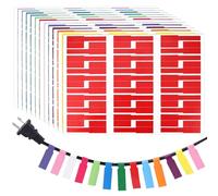 BOXOB 720pz Etichette Cavi Colorate, 12 Colori Adesivo per Cavi di Confine Etichette Autoadesive per Impermeabili Gestione dei Elettronici Scrittura a Mano Stampante Stampa