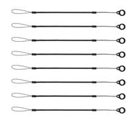 BOXOB 8pz Laccetto Elastico Silicone, 50cm Retrattile Cinghia a Molla Guinzaglio per Penna Stilo Anti-Smarrimento Cordino Sicurezza Stilo per Touchscreen di Tablet Portapenna da Disegno (Nero)