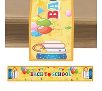 BOXOB Back To School Runner Tavolo, 183x34cm Lino Stagione Ritorno Scuola Lavabile in Lavatrice Decorazioni Festa Ritorno a Scuola Perfetto per Decorazioni e Forniture per Feste Classe Casa