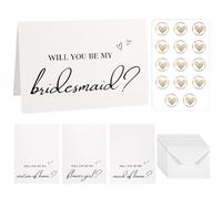 BOXOB Confezione da 14 Vuoi Essere la Mia Damigella d'Onore, Biglietti Richiesta Testimoni e Damigella d'Onore con Buste Invito di Nozze Regalo per Addio al Nubilato per Lei