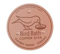 BOXOB Disco in Rame per Vaschetta Uccelli, Disco di Pulizia Sicuro da 10cm per Vaschetta Supporto a Triplo Punto Purificazione dell'Acqua Tutte Le Stagioni Vaschette Uccelli e Ciotole Esterno
