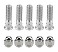 BOXOB Kit di 5 Prigionieri Ruota M12x1.5 e 5 Dadi, Robusto Acciaio al Carbonio Set Dadi per Perni Ruota di Ricambio per 52950-14140 52950-M1000 Compatibile con Santa Fe Sonata Forte Rio