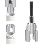 BOXOB Kit Filettatore per Tubi in PVC 2 in 1, Utensile Integrato Filettatura Interna ed Esterna Tubi da 1/2" Trapano Elettrico Fresa Acciaio Tungsteno per Riparazioni Domestiche