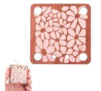 BOXOB Mini Pressa per Fiori, Kit Pressatura di Micro Fiori in Legno Piccolo Kit la Conservazione Delle Piante Regalo Amanti del Fai da Te Strumento per Arti e Mestieri, 6,5x6,5cm