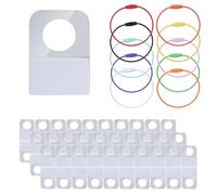 BOXOB Porta Carte Anelli e Linguette per Yoto Carte, 60pz 32x22 mm Etichette Autoadesive e 10pz Anelli Portachiavi in Acciaio Inossidabile Custodia Portatile Organizer per Yoto Accessori