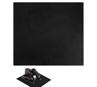 BOXOB Tappetino Ellittico da Scrivania, 60x55cm in Silicone Nero Antiscivolo per Anziani Protezione Del Pavimento Stabile per Ellittica Esercizi Le Gambe