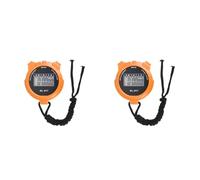 boxoon 2 cronometro con cordino, cronometro digitale sportivo, memoria divisa da 1/100 secondi, display grande, arancione per allenamento fitness, allenatori