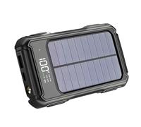 boxoon 20000Mah Banca di energia solare con i cavi incorporati, ricarica rapida, display a led, banca di potere di campeggio, 5.9 X 2.9 X 0.8 in