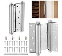 boxoon Cerniere per porte a chiusura automatica da 15,2 cm, 2 cerniere a molla a doppia azione in acciaio inox, velocità di chiusura regolabile, cerniere a doppia azione includono viti e perni per