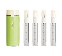 boxoon Flaconcini a pompa 4 in 1 a tenuta stagna, 4 contenitori da 30 ml, dispenser da viaggio verde Matcha per shampoo, lozioni, prodotti per la cura della pelle