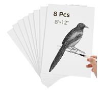 boxoon Fogli di incisione, plastica formato A4, 8 blocchi di linoleum, piastre ad alta densità per intaglio in PVC, stampa per Ooth e robusto, Incorniciatura per incisione artistica 7,9 × 11,8 × 0,2