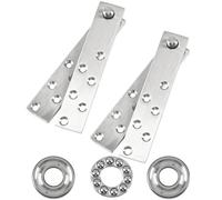boxoon Set di cerniere per porte segrete, cerniere invisibili, per porte e armadi in legno pesante, include due set, braccio girevole in acciaio inox a 360 gradi, cerniere nascoste per porte