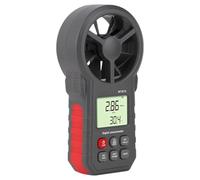 boxoon Wt87A - Anemometro portatile ad alta precisione digitale per velocità del vento, letture max/min/media, LCD retroilluminato, display multi-unità per temperatura del vento, 17,1 x 13 x 6,1 cm