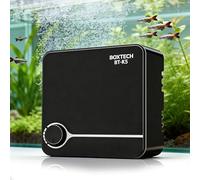 Boxtech Pompa ad aria per acquario, 10 W, 4 uscite, pompa per ossigeno con flusso d'aria regolabile, pompa silenziosa per laghetto da 10 a 150 l, compatibile con spina europea