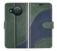 BoxTii Cover per Nokia X20 / Nokia X10, Custodia in PU Pelle Portafoglio per Nokia X20 / Nokia X10, Magnetica Cover a Libro con Slot per Schede, Verde