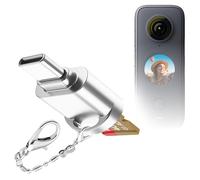 BoxWave Adattatore compatibile con Insta360 ONE X2 - Micro SD Card miniReader, USB Type-C OTG Reader USB3.0 Adattatore Portachiavi - Argento metallizzato