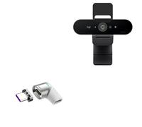 BoxWave Adattatore compatibile con webcam Logitech 4K Pro, adattatore angolare MagnetoSnap PD, connettore di ricarica magnetico, colore argento metallizzato